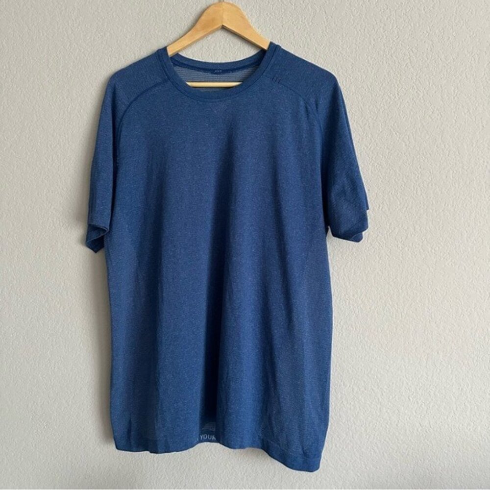 Lululemon Metal Vent Tech Short-Sleeve Shirt Men's Original Slim Fit Blue Sz XL - Picture 1 of 10